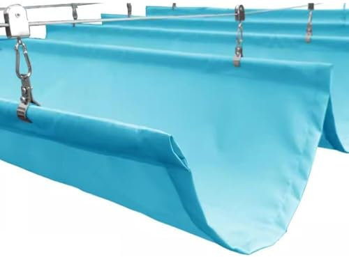 IXIETY Retractable Pergola Canopy, Pergola Shade Waterproof Cover Kits, Outdoor Patio Replacement Slide Wire Wave Awning Sail Deck Porch Yard Rainproof,1x1m(Blue)