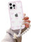 EYZUTAK Case for iPhone 11 Pro, Clear Cute Ribbon Bowknot Aesthetic Phone Case with Charm Bracelet Chain Raised Camera Protection Stylish Soft Durable TPU Protective Cover for Women Girls - Pink
