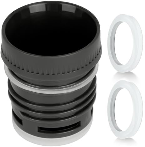 Stanley Thermos Replacement Primer Stopper for Thermos, Thermal Cap for Stanley Classic Bottle (Compatible with 16oz, 750ml, 1L, 1.4L, 1.9L), Includes Set of Silicone Gaskets (Black)