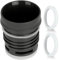 Stanley Thermos Bouchon d'amorce de rechange pour bouteille Stanley classique (compatible avec 473 ml, 750 ml, 1 l, 1,4 l, 1,9 l) avec set de joints en silicone (Noir)