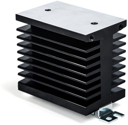 DewinLVD SSR Kühlkörper, Solid State Relais Kühlkörper 60-80A | Kühlkörper Aluminium, Verdickter Seitenwand, Einphasiger Kühlkörper, Kühlerplatte Kühlerbasis für Solid State Relaismodul