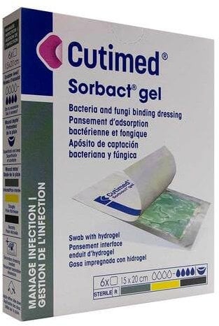 CUTIMED Sorbact Gel Kompressen 15x20 cm 6 St