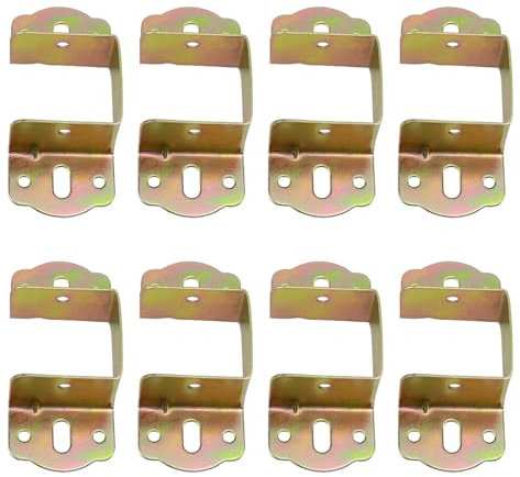 RGYBAO Bettrahmen-Stabilisatoren, Bettscharniere, Bettrahmenhalter, einfache Installation für sichere und stabile Schlafumgebung, 8 Stück