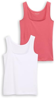 Tom Tailor Damen Basic Top im Doppelpack