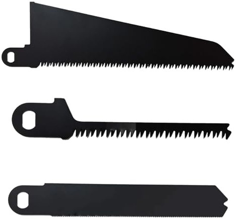 3Pcs Reciprocating Saw Blades, Carbon Steel Black & Decker Scorpion Saw Blades, Wood & Plastic Blade, Carbon Steel Reciprocating Saw Blade for Tree Trimming, Wet Wood Cutting