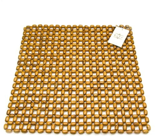 Vgvgaj 43x43cm Sitzauflage Aus Holzperlen Holzkugel Sitzauflage Auto Massage Autositzauflage Perlen Holzperlenkissen Robustes Kühlendes Sitzkissen Mit Hoher Belüftung Für Auto Zuhause