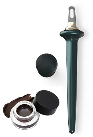 Eye Liner & Makeup Tool, Eyeliner cream and Eye liner Silicone,Waterproof Quick Eye Makeup Tool Long Lasting Eyeliners Gel Eyeliner Guide Wand (Brown)