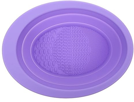 TOVINANNA Foldable Silicone Makeup Brush Scrubber for Easy Rinsing of Beauty Tools for Home and Travel Use for Sponges and Makeup Eggs