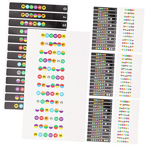 FRCOLOR 8 Stück Pvc Gitarrenaufkleber für Anfänger mit Schweißfestem Griffbrettaufkleber Erleichtert das Lernen dem Gitarrenhals