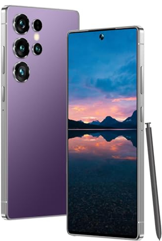Maustron I25 Ultra Simlockfreies 5G Smartphone ohne Vertrag | Android 14, 8GB+256GB, 7.3 HD+, Octa Core, 64MP+108MP, Dual SIM/GPS | DE-Version（Purple）