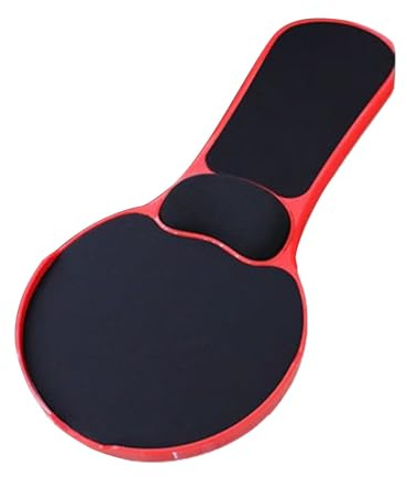 JTQYFI 180 Grad Drehbares Armlehnen Mauspad Mit Metallhalterung Fallschutz Abnehmbares Handgelenkkissen Für Tischstuhl Armlehnen Ergonomisches Stuhlarm Mauspad