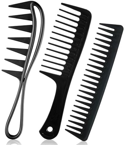 3 Stück Lockenkamm, Wide Tooth Comb, Haarkamm für Männer und Frauen