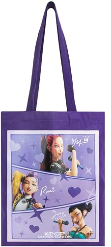 Get Trend Huntrix Kpop Demon Hunters Tote Bag per Ragazze, Borsa Spalla Comoda Ideale per Scuola, Concerti, Uscite, Shopping e Regalo