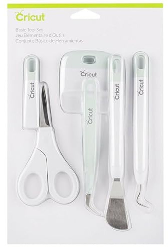 Cricut Basic Tool Set - 5-Piece Precision Tool Kit for Crafting and DIYs, Perfect for Vinyl, Paper & Iron-on Projects, Great Companion Cutting Machines, Mint