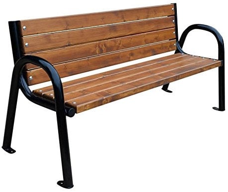 Krakwood Gartenbank, Terrassenmöbel, für Außenbereiche, Veranda, Moderne Bank