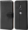 Verco Handyhülle für Sony XZ2 Hülle, Schutzhülle für Sony Xperia XZ2 Tasche PU Leder Flip Case Brieftasche - Schwarz