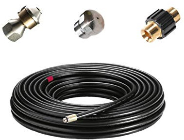 Rohrreinigungsschlauch-Set Professional/Industrial für Hochdruckreiniger von Kärcher & Kränzle wie 6.390-029.0 ► 30 Meter・4-teilig