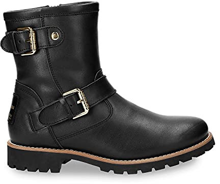 Panama Jack Damen felina igloo trav Motorcycle Boot, Schwarz, 39 EU