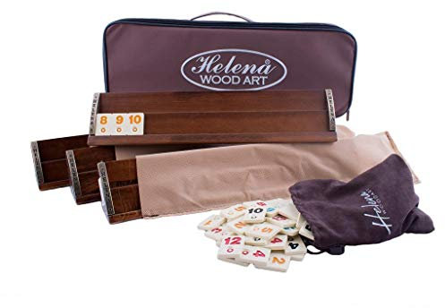 Helena wood art Straight Rummy - Wooden Rummikub Game Set