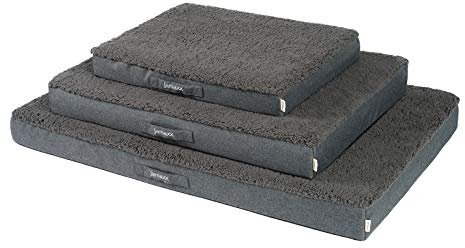 JAMAXX Premium Hundekissen - Orthopädisch Memory Schaumstoff-Flocken, Waschbar Abnehmbarer Bezug Wasserabweisend - Hundebett mit Canvas Stoffbezug PDB1007 (S) 65x50 Coffee-braun