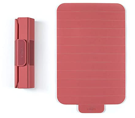 Trebonn - Roll Expand Board, aufrollbares Schneidebrett aus Kunststoff mit rutschfester Unterseite, platzsparend und perfekt für den täglichen Gebrauch, 39 x 24 cm (Coral)