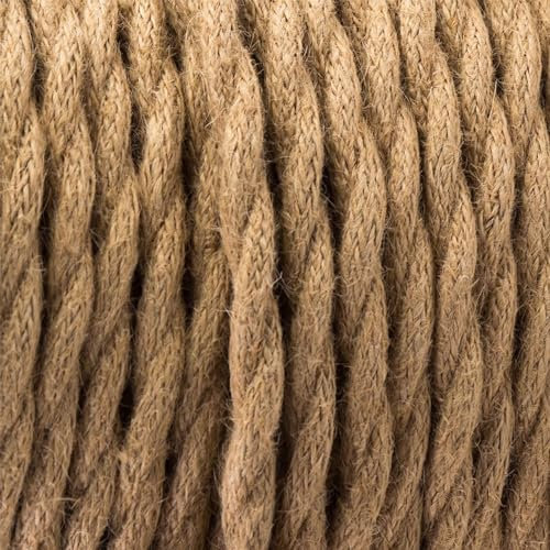 5 Meter Vintage 3 Core Twisted Electric Cable Fabric Covered Wire Italian Braided 0.75 mm Electrical Cable Flexible Wire for Lighting Other Appliances