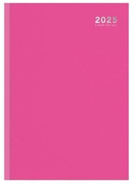 Terminkalender 2021, A4, 2 Seiten pro Tag – Hardcover, Büro-Terminkalender (Pink)