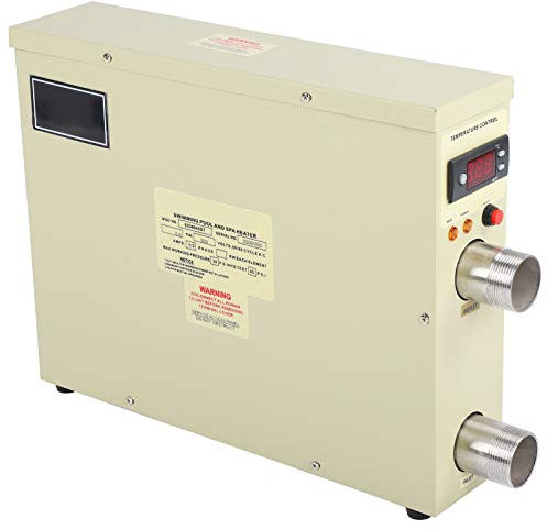 Swimming Pool Heaters, 5.5Kw 220V Adjustable Temperature Control Pool Water Heater Circulating Heating Electric Water Heater Thermostat Pool Heat Pump with Water Tank for Above Ground Inground Pools