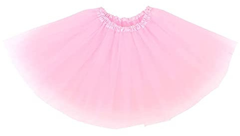 Ancokig Gonna Tutu per Teenager per Adulti Gonna Classica Tutu in Tulle a 4 Strati Elastico per Feste in Maschera Costumi di Halloween Danza (Rosa)