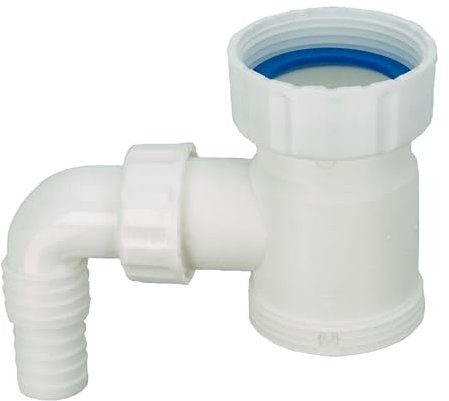 tecuro Pieza intermedia de conexión de 1 1/2 pulgadas con conexión de dispositivo para sifón de fregadero, compatible con lavavajillas y lavadora
