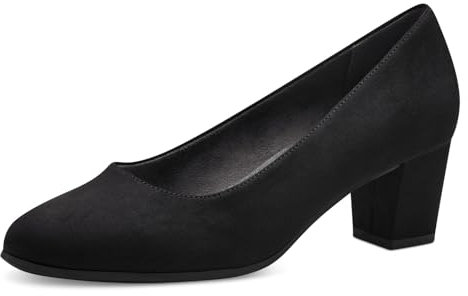 Jana Damen Pumps mit Blockabsatz Vegan, Schwarz (Schwarz), 39 EU
