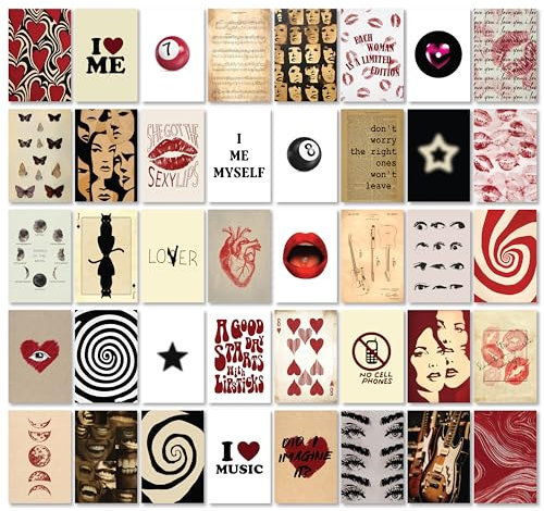 97 Decor Downtown Girl Room Decor – Downtown Girl Aesthetic Posters, Vintage Coquette Aesthetic Room Decor, Retro Downtown Girls Wall Collage Kit, Coquette Wall Art Prints Fotobilder (10,2 x 15,2 cm)