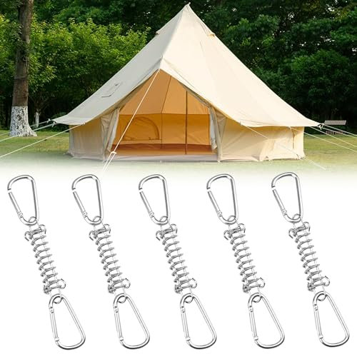 5 Pezzi Attacco Tenda Sole Molle, Molla Di Tensione Per Tende Da Sole, Fibbia a Molla Ad Alta Resistenza, Per Vele Triangolari, Teloni, Striscioni Pubblicitari, Tende, Campeggio All'Aperto (Set Da 5).