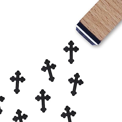 Gummistempel mit christlichem Kreuz, 1,9 cm, kleiner Mini-Stempel für Scrapbooking, Kartenherstellung, Planer
