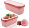 unel Ice Cream Tub With Lid, Insulated Freezer Containers, Plastic Tubs for Soup, Sauces & Ice Cream (Red)