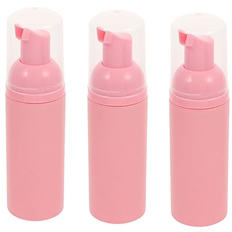 STOBAZA 3pcs 60ml Refillable Foam Pump Bottles Pink Foaming Dispensers for Shampoo and Soap Travel-sized Cover