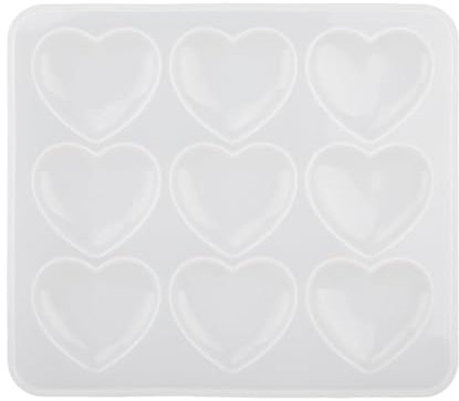 GLADFRESIT Heart Silicone Mold - 9 Grid Biscuit, Soap, and Resin Casting Shape
