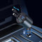Lopnord Retractable Car Charger, 4 in 1 Car Phone Charger, Retractable 2 Charging Cables & 2 USB Ports Car Charger, Adapter for iPhone 16/15/14/13/12, for Samsung Galaxy 24/23/22,etc