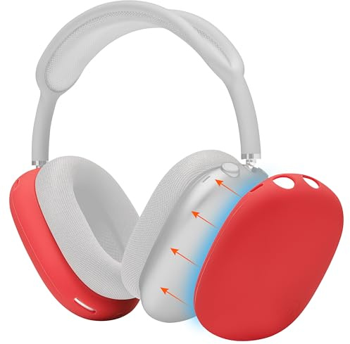 WC ShellZ Max – Schützende Außenschalen Kompatibel mit AirPods Max 1 & 2 von Wicked Cushions | Aus Premium-Silikon | Rot