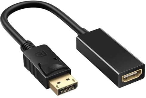 Displayport to Hdmi Adapter, Hdmi to Displayport Adapter, Dp Male to Hdmi Female High Resolution Converter For Laptop, Computer, Display, HDTV, Projector etc