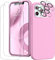 Little Boutik Coque Silicone Rose + Verres Trempes et Protections Camera Arriere X2 pour iPhone 12 Pro
