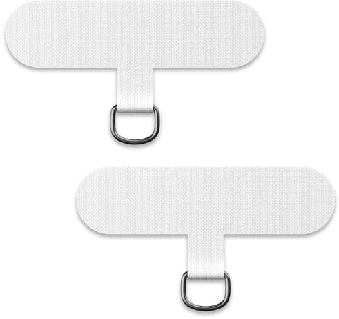 caslord 2 Stück Universelles Handy Lanyard Patch Pad, Verwandelt Deine Hülle in eine Handyband, Ultra-dünnes TPU-Plättchen passend für alle Standard Handyhülle - Weiß