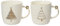 Tasse Tannenbaum Motiv 9cm x 1 Stück sortiert - 360ml Porzellan Teetasse mit Henkel - Porzellantasse als Weihnachtstasse Teebecher Kaffeetasse Kaffeebecher - Tassen & Becher Geschenk - Weiß