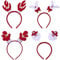 EIYVPRA Christmas Headbands, weihnachtshaarreifen erwachsene, Weihnachten Rentier Stirnbänder, Haarbänder, Glitzer Geweih Ohren, Haarband Weihnachten Hüte Party Favors für Erwachsene und Kinder, 4PCs