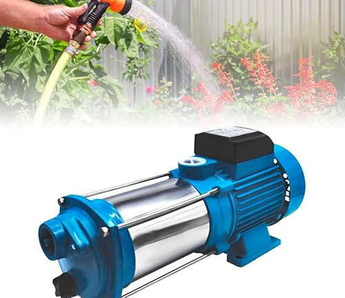 Bomba centrífuga de 2200 W, bomba centrífuga de acero inoxidable, bomba de jardín, bomba doméstica, control de bomba, bomba centrífuga, adecuada para bombear agua limpia