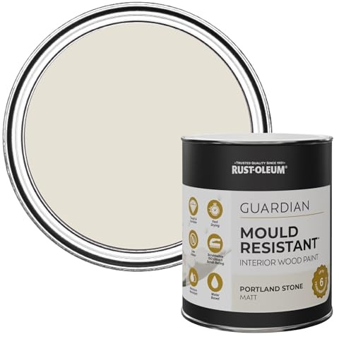 Rust-Oleum Beige Guardian Mould Resistant Interior Wood Paint in Matt Finish - Portland Stone 750ml