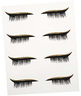 VICASKY Selbstklebende Wimpernaufkleber 4 Paar aus Kunststoff Einfach zu Verwenden Glitzernde Eyeliner Wimpern für Damen für Konzerte und Cosplay