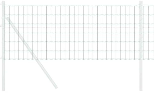 vidaXL Eurozaun 0,8 x 10 m PVC-beschichtetes Eisen Grün | Stabiler Zaun aus PVC-beschichtetem Eisen, Perfekt für Gärten und Wohnbereiche, Einfaches Design mit klaren Linien