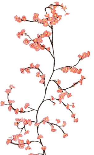 Hailerio Luci Albero a LED per Parete, Fiori Rosa Incantati Luci a Vite di Salice, 8 Modalità Decorazioni Interni Per Soggiorno Camera, Natale Festività Matrimonio Finestra Porta Parete