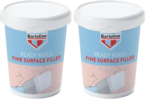 Bartoline Ready Mixed Fine Surface Filler 600g – Ultra-Smooth Finish, Quick-Drying, Easy Application – Ideal for Interior Repairs (Pack of 2)